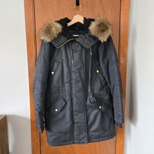 J. Crew Perfect Winter Parka, Black, Small